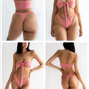 437 Swimwear ‘Leo Bottoms’ in Rose